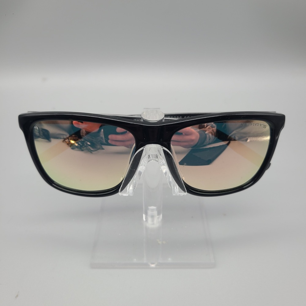 MERRY'S S8286 Polarized Sunglasses Matte Black Rose Gold Mirror Lens Mens Womens